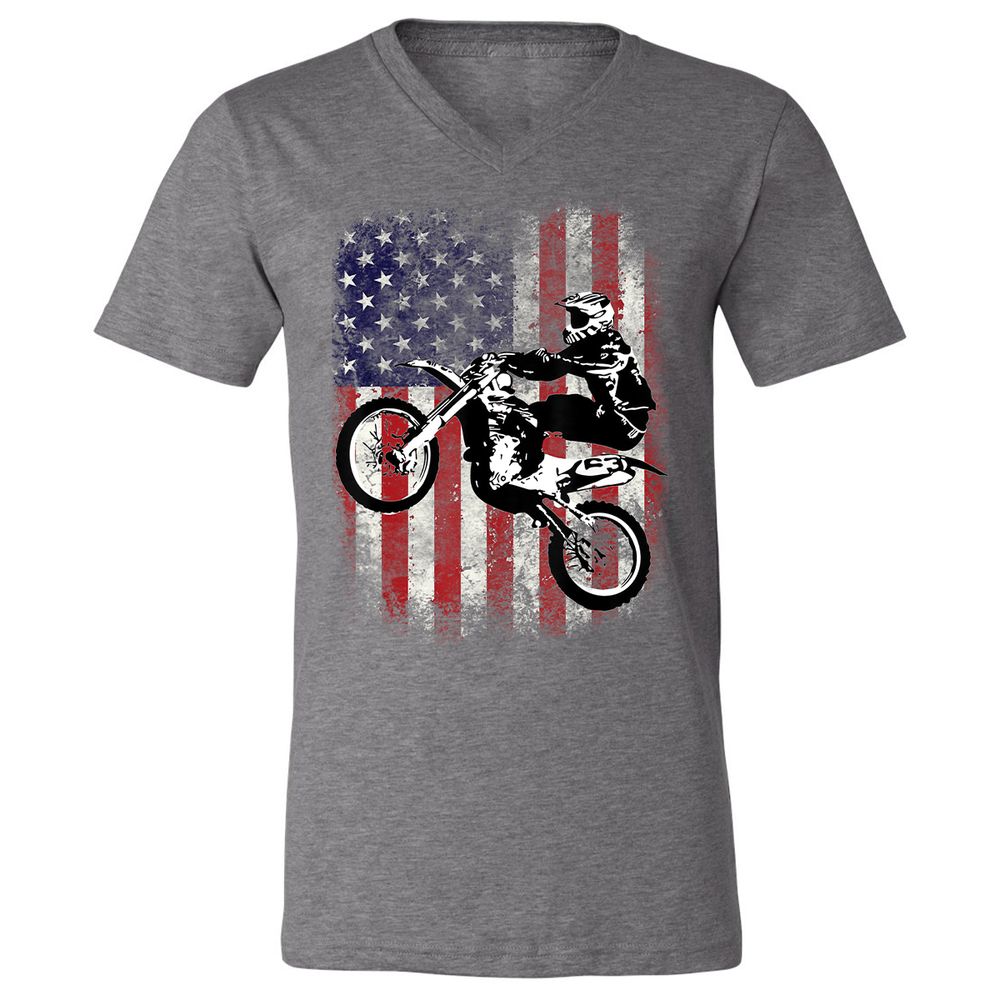 Unisex V-Neck T-Shirt - 7EDSG3VG - Deep Heather - 13