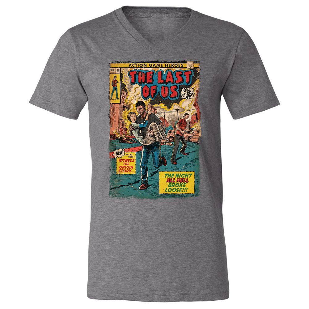 Unisex V-Neck T-Shirt - 66ESQ295 - Deep Heather - 13