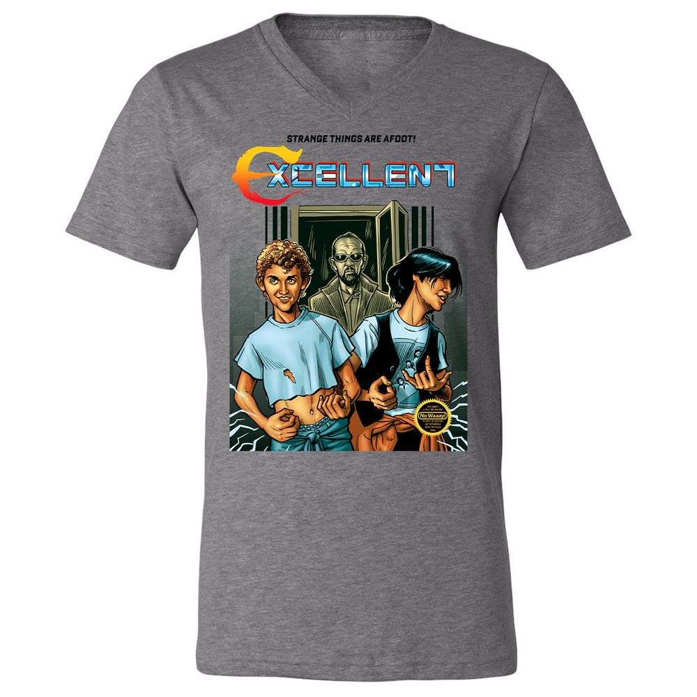 Unisex V-Neck T-Shirt - CN2T6CY1 - Deep Heather - 13