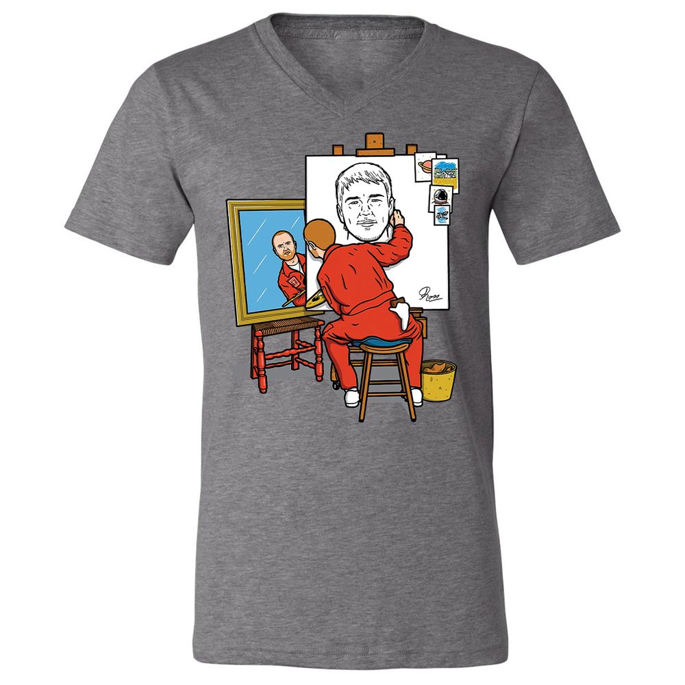 Unisex V-Neck T-Shirt - 1UB88QQL - Deep Heather - 13
