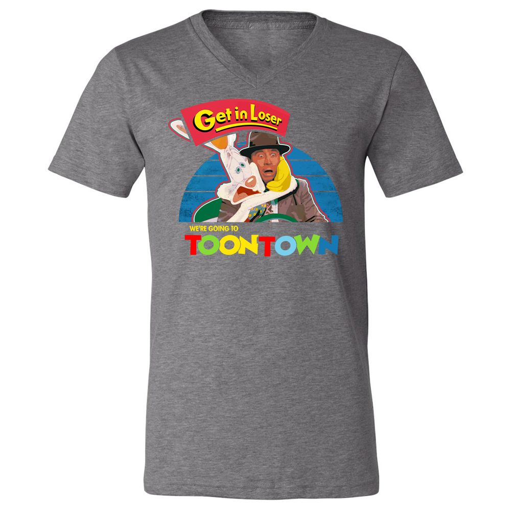 Unisex V-Neck T-Shirt - 4PXMDE5V - Deep Heather - 13