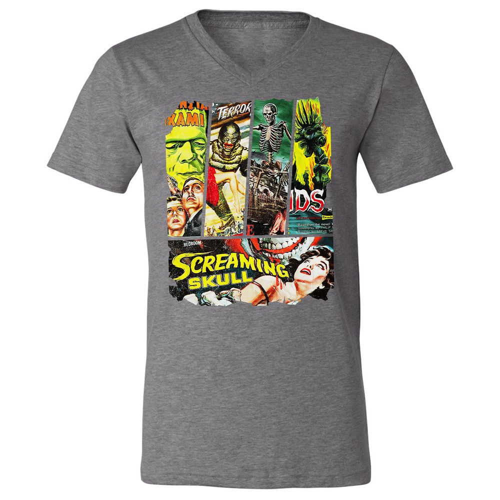 Unisex V-Neck T-Shirt - P6ECZBZC - Deep Heather - 13