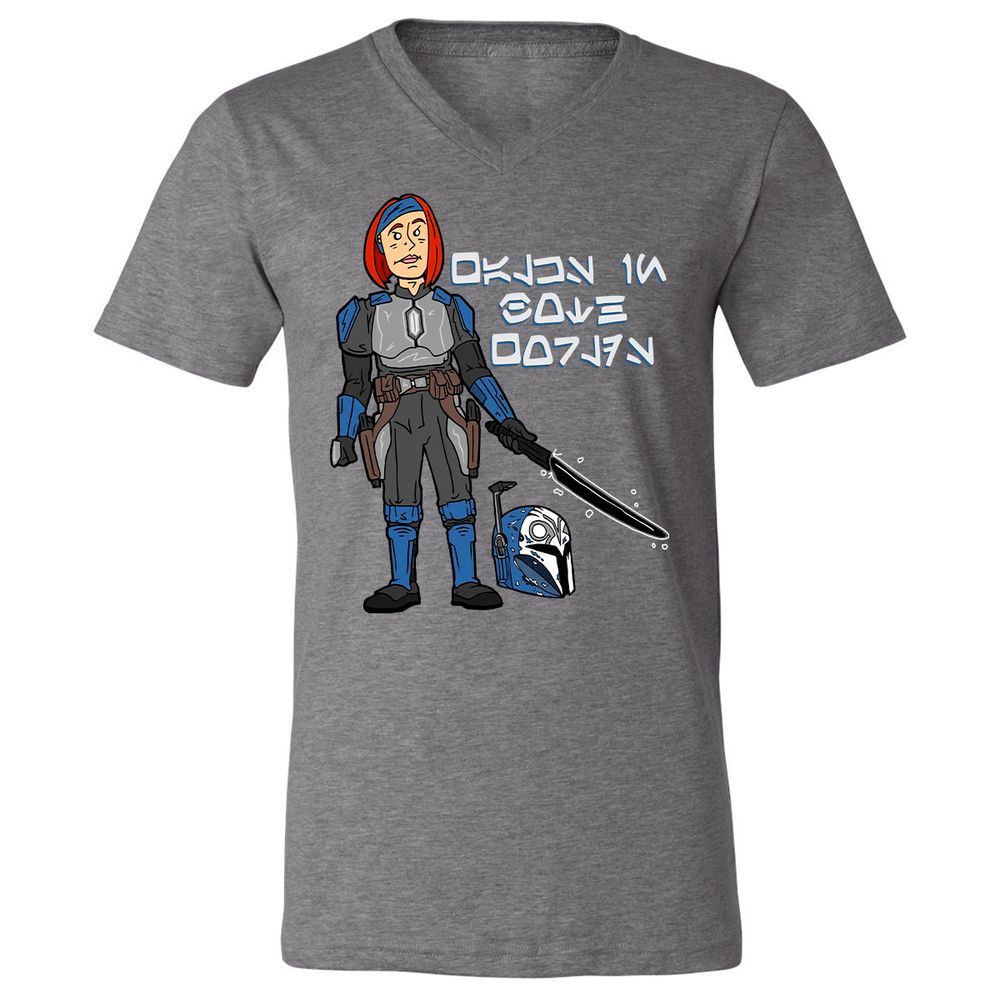 Unisex V-Neck T-Shirt - R6SCAQQV - Deep Heather - 13