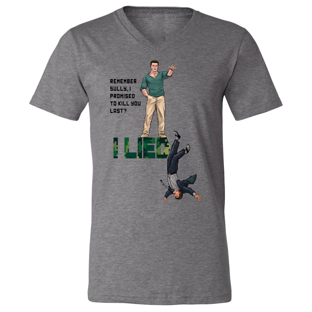 Unisex V-Neck T-Shirt - ZRLKWMX3 - Deep Heather - 13