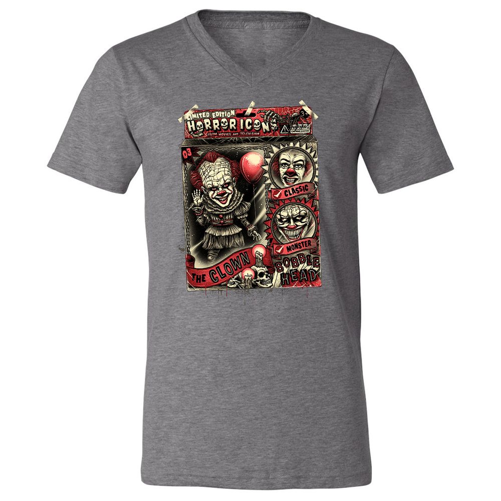 Unisex V-Neck T-Shirt - HRU19LE3 - Deep Heather - 13