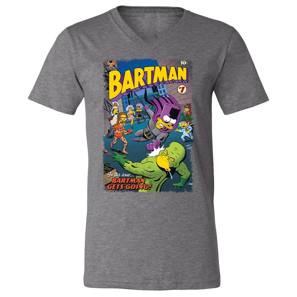 Unisex V-Neck T-Shirt - TBCQZPBR - Deep Heather - 13