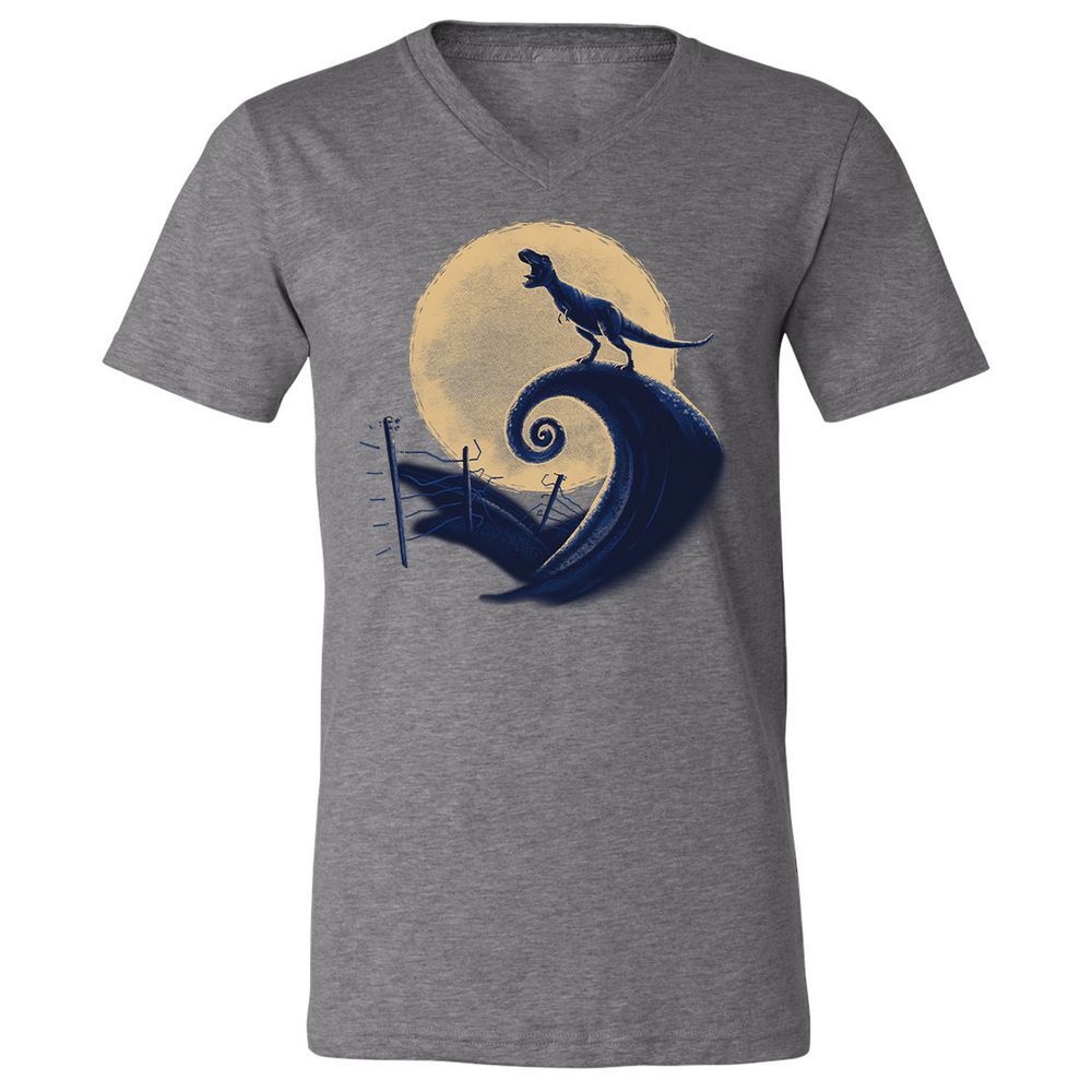 Unisex V-Neck T-Shirt - LXC479HW - Deep Heather - 13