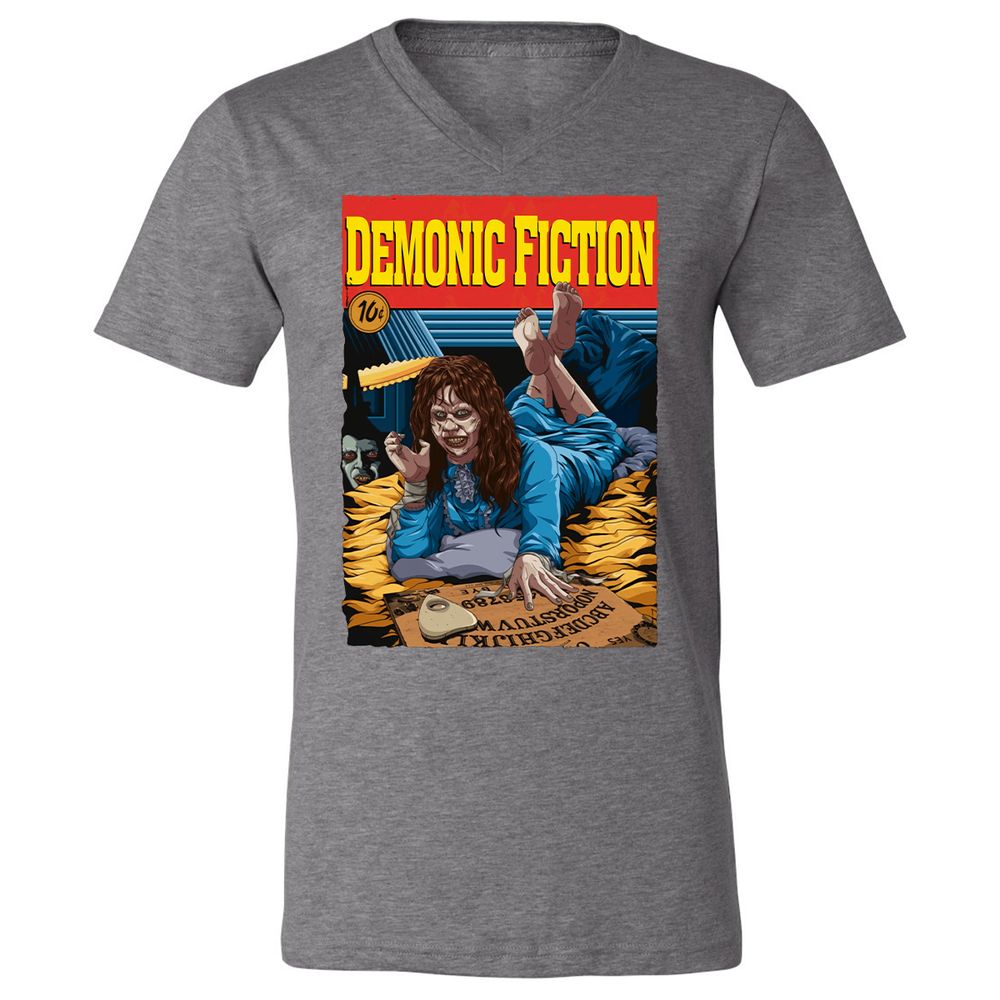 Unisex V-Neck T-Shirt - L3DKFL9Y - Deep Heather - 13