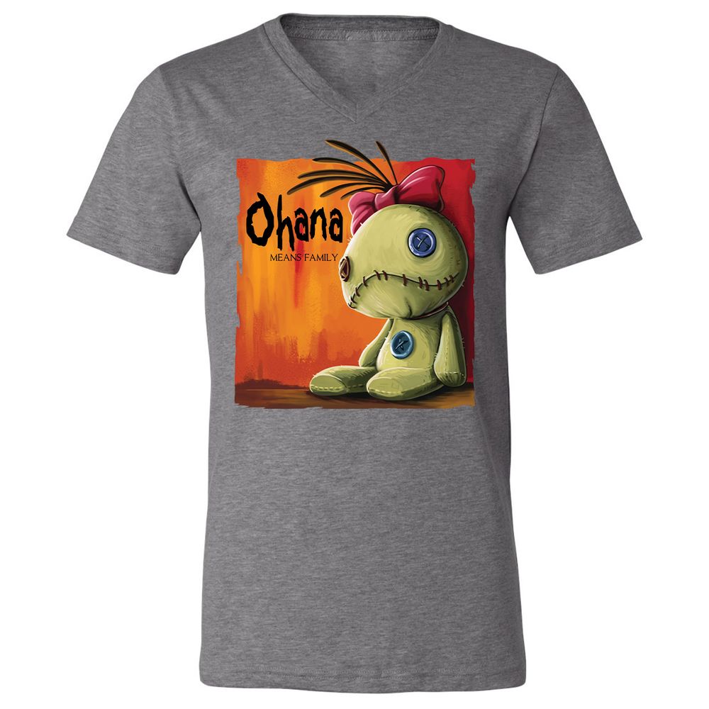 Unisex V-Neck T-Shirt - 82HH52YE - Deep Heather - 13