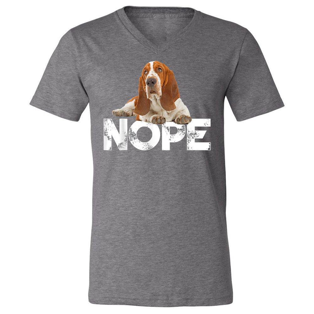 Unisex V-Neck T-Shirt - HERJXGF6 - Deep Heather - 13
