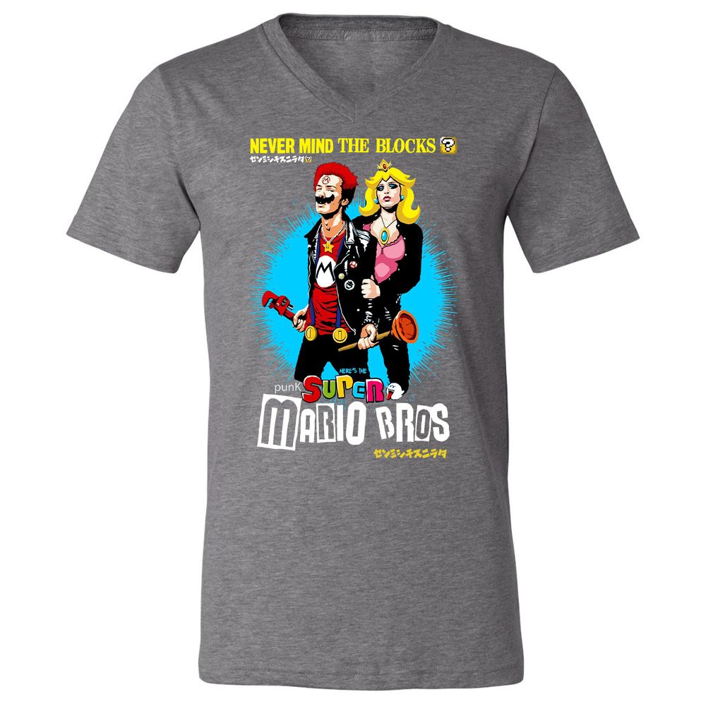 Unisex V-Neck T-Shirt - M14NDN74 - Deep Heather - 13