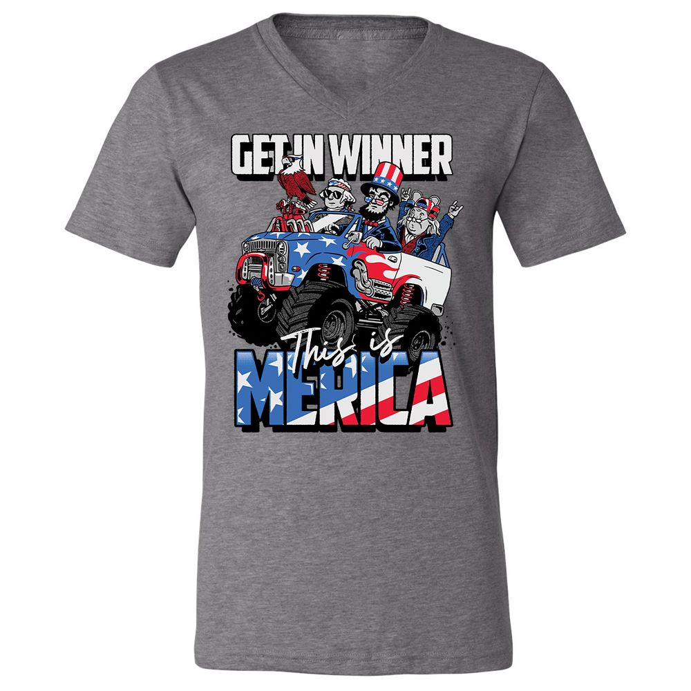 Unisex V-Neck T-Shirt - N9Q2Z1DL - Deep Heather - 13