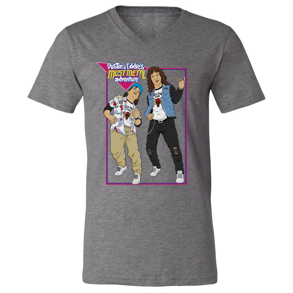 Unisex V-Neck T-Shirt - MZPU5BMX - Deep Heather - 13