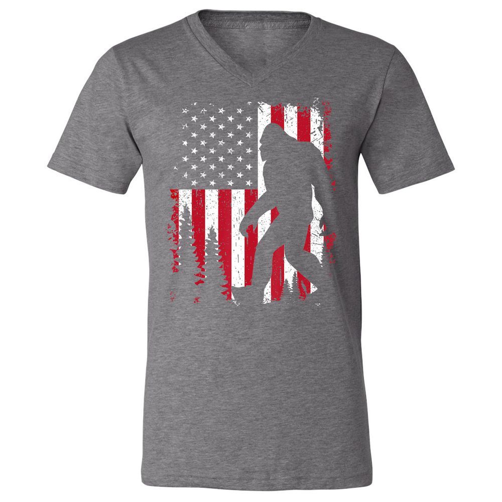 Unisex V-Neck T-Shirt - HEB91A67 - Deep Heather - 13