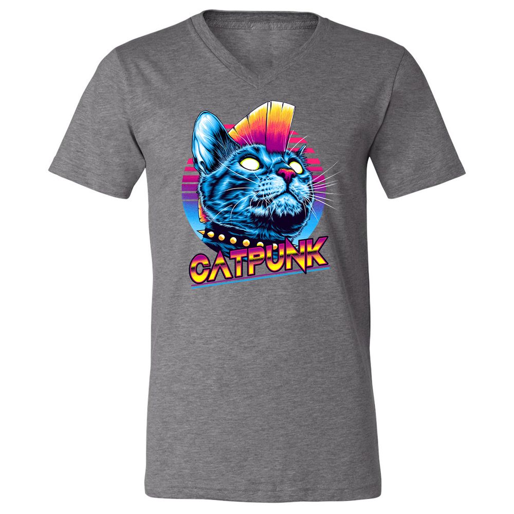 Unisex V-Neck T-Shirt - RL15KK8H - Deep Heather - 13