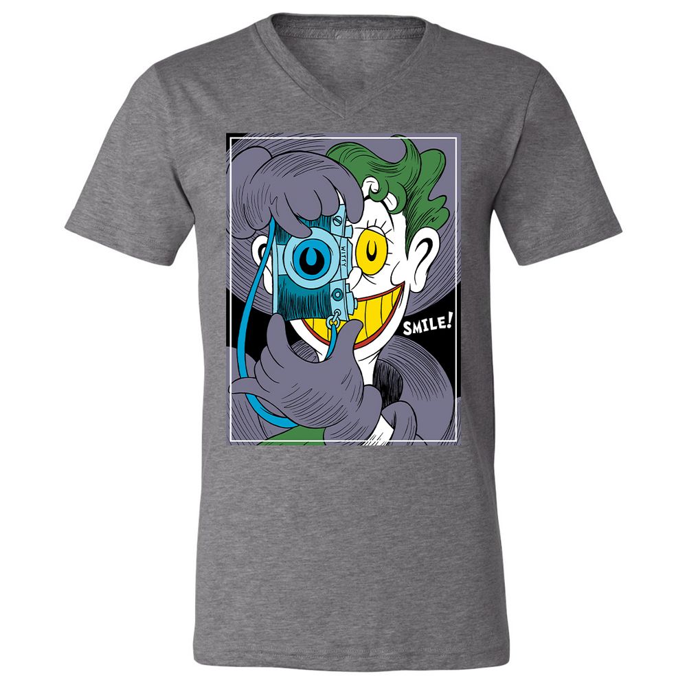 Unisex V-Neck T-Shirt - 6TDVBLV7 - Deep Heather - 13