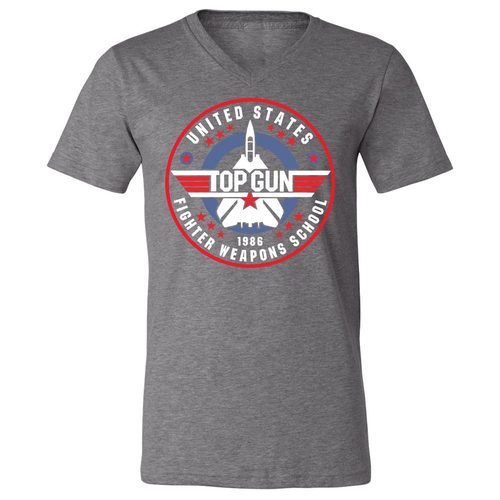 Unisex V-Neck T-Shirt - 194BU7W5 - Deep Heather - 13