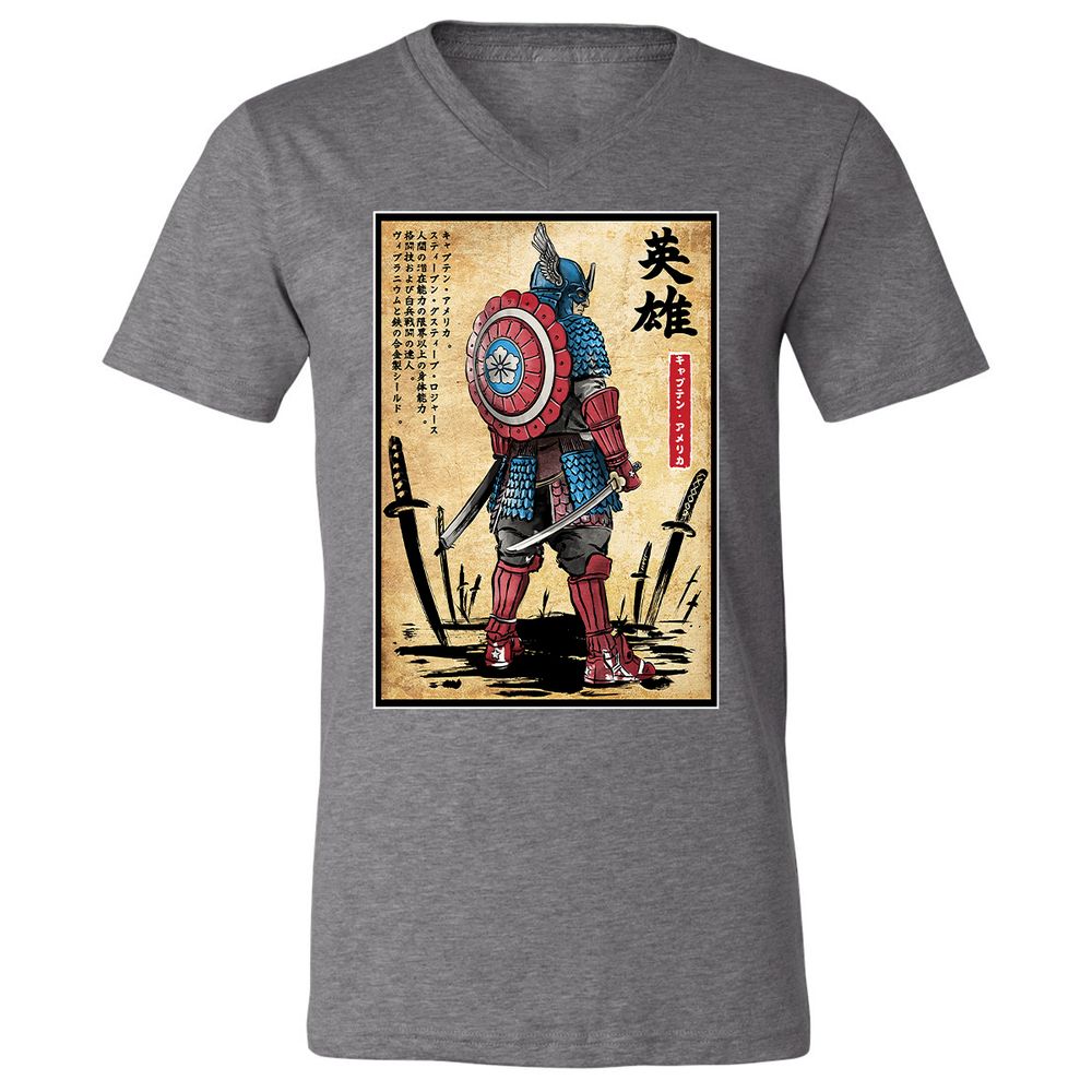 Unisex V-Neck T-Shirt - VGYMDNKQ - Deep Heather - 13