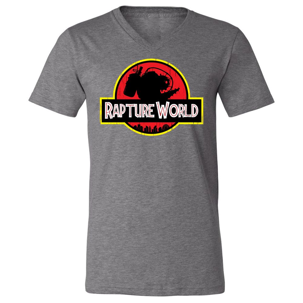 Unisex V-Neck T-Shirt - F4FF44VJ - Deep Heather - 13