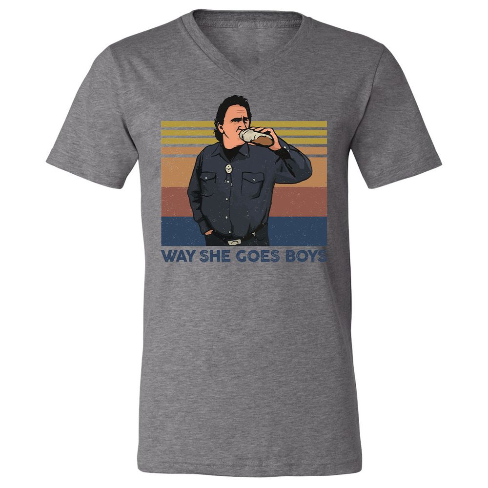 Unisex V-Neck T-Shirt - DQYHL8TK - Deep Heather - 13