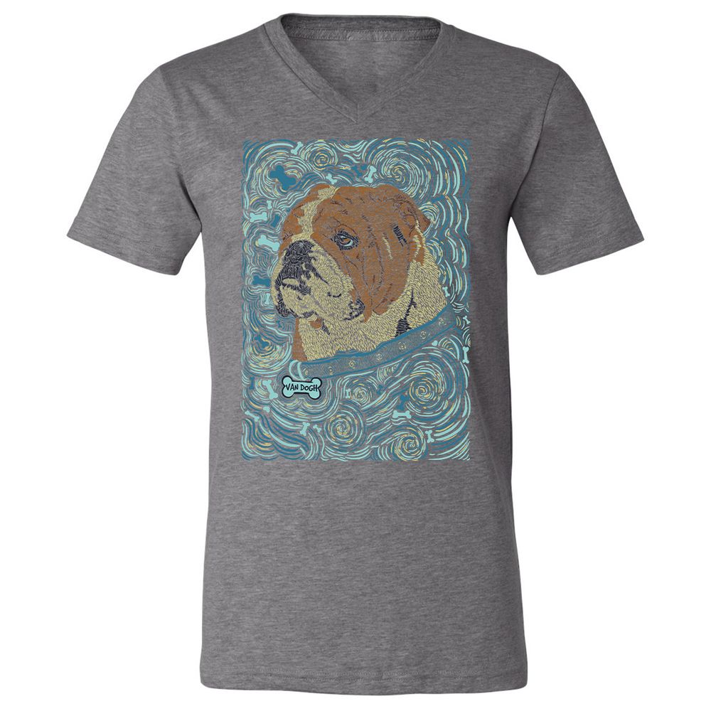 Unisex V-Neck T-Shirt - 3J139PBC - Deep Heather - 13