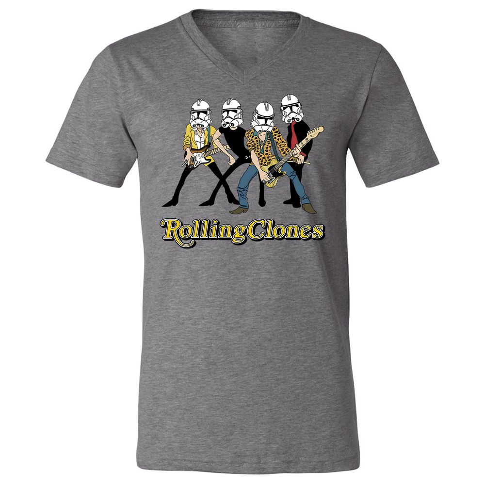 Unisex V-Neck T-Shirt - CZCS1VRM - Deep Heather - 13