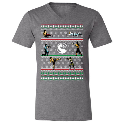 Unisex V-Neck T-Shirt - FEUL3ETK - Deep Heather - 13