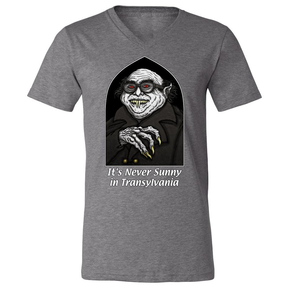 Unisex V-Neck T-Shirt - C1JWRPPX - Deep Heather - 13