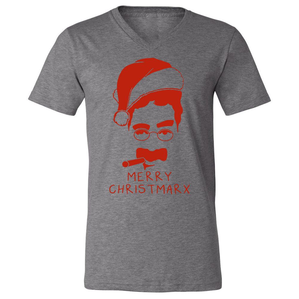 Unisex V-Neck T-Shirt - 3UWHV43Z - Deep Heather - 13