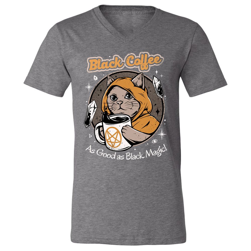 Unisex V-Neck T-Shirt - H9DKH2NL - Deep Heather - 13