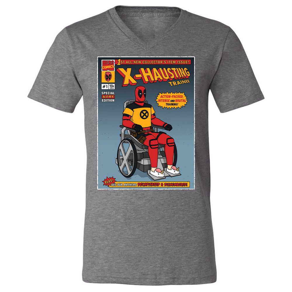 Unisex V-Neck T-Shirt - T2BMXLKK - Deep Heather - 13