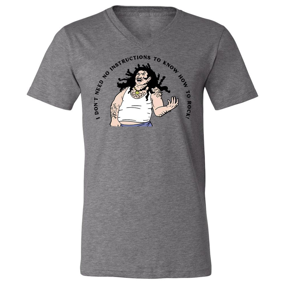 Unisex V-Neck T-Shirt - Y5BYVVDJ - Deep Heather - 13