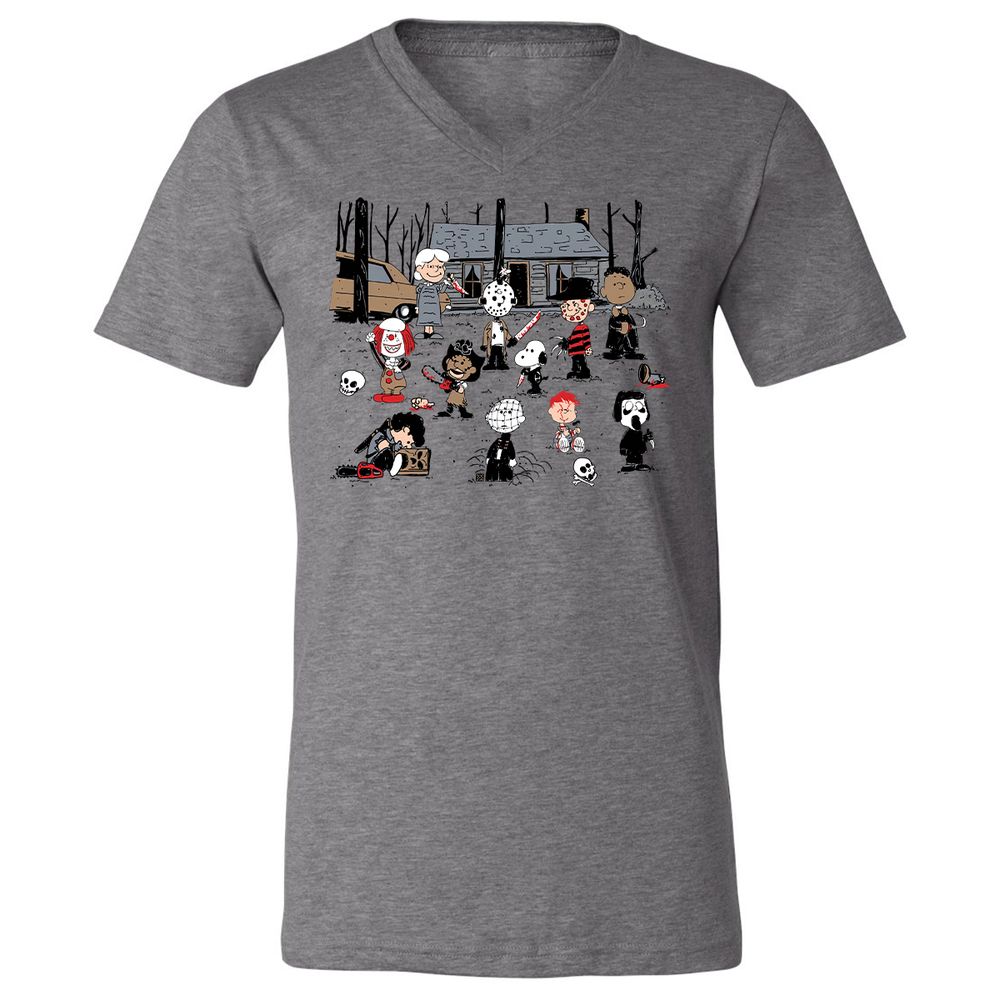 Unisex V-Neck T-Shirt - GV7X5B4P - Deep Heather - 13