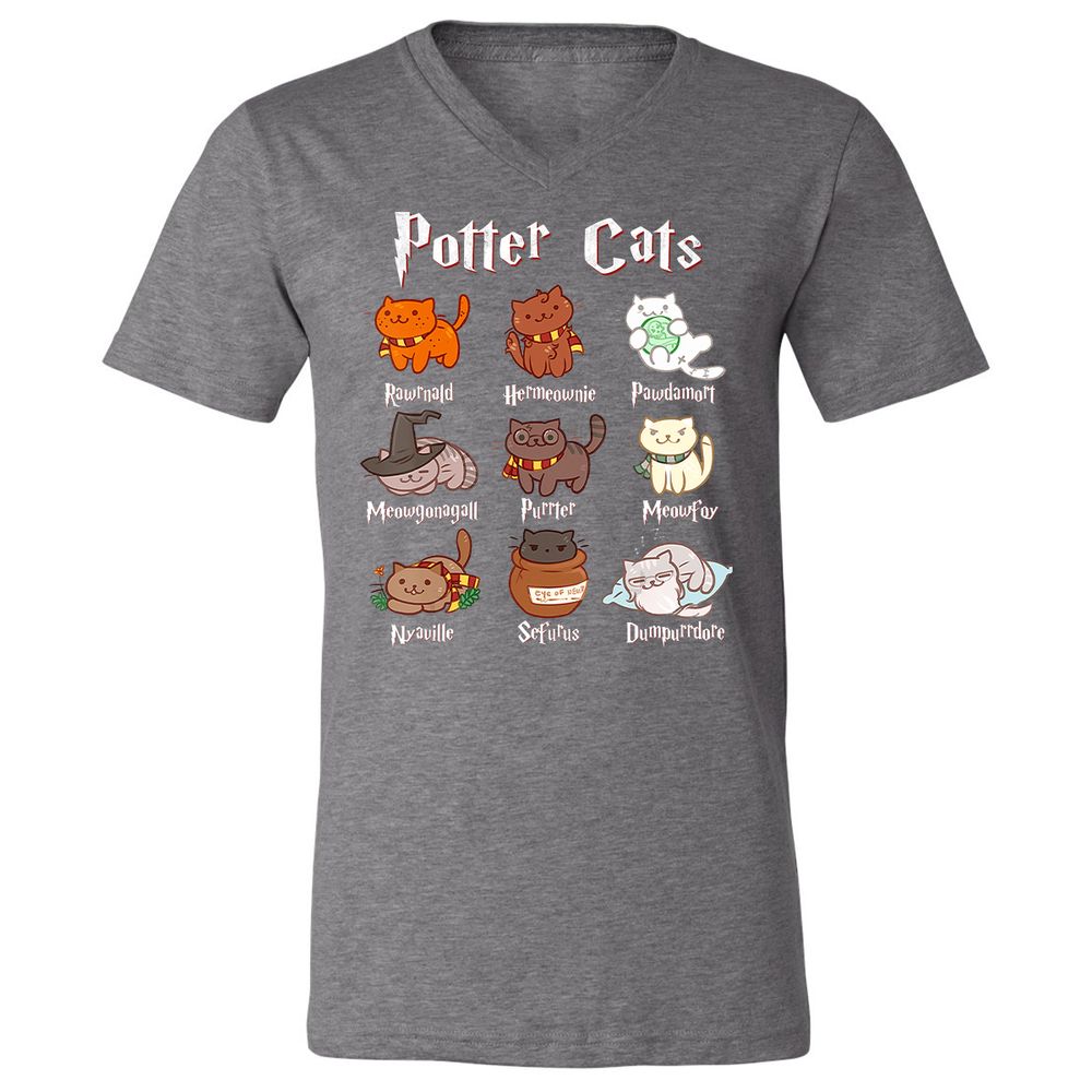 Unisex V-Neck T-Shirt - T7NK24Y6 - Deep Heather - 13