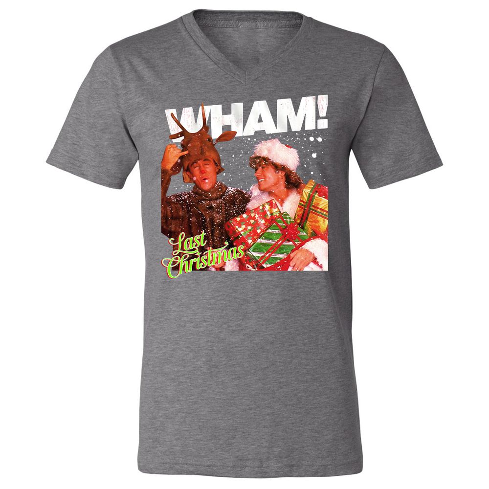 Unisex V-Neck T-Shirt - HF4KKP13 - Deep Heather - 13