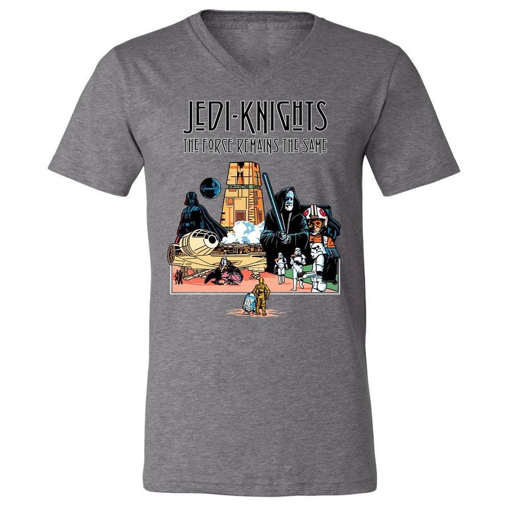 Unisex V-Neck T-Shirt - ZU6FL6U1 - Deep Heather - 13