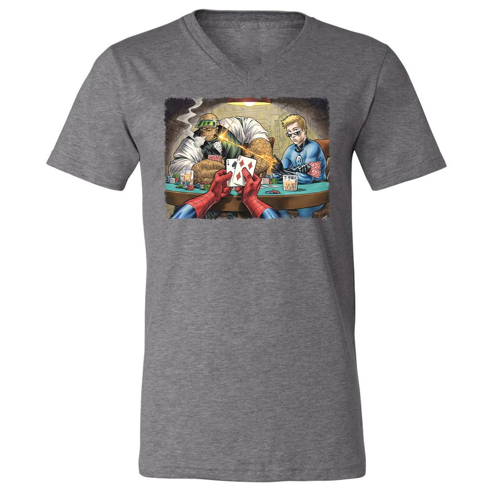 Unisex V-Neck T-Shirt - W23GM9MF - Deep Heather - 13