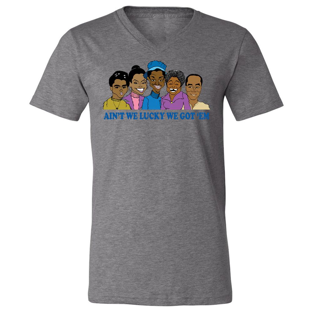 Unisex V-Neck T-Shirt - Q2X1JVQB - Deep Heather - 13