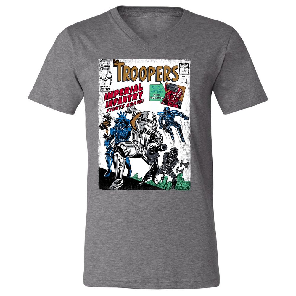 Unisex V-Neck T-Shirt - YZ3553LX - Deep Heather - 13