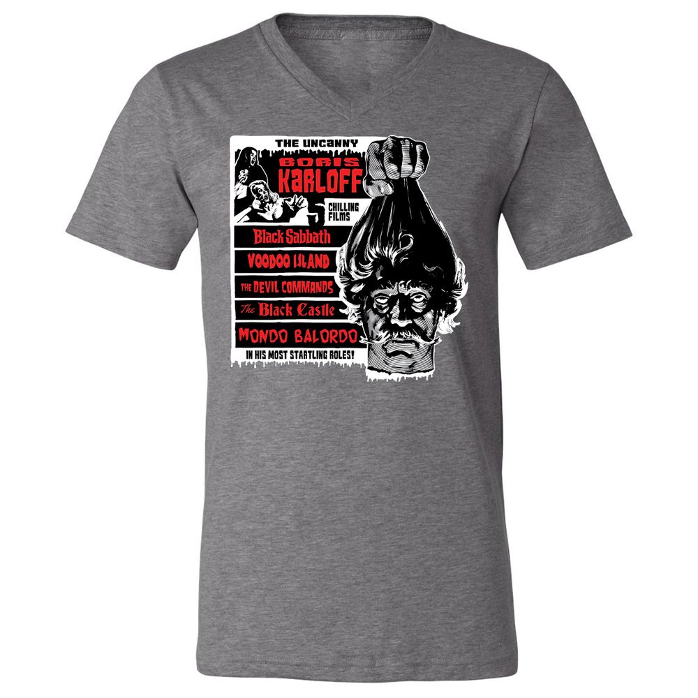 Unisex V-Neck T-Shirt - UY9KG73G - Deep Heather - 13