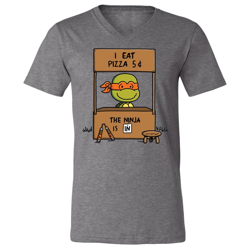 Unisex V-Neck T-Shirt - 4MA1BHVH - Deep Heather - 13