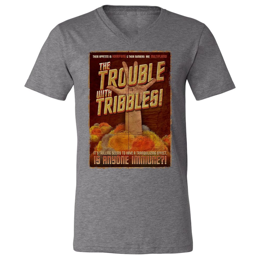 Unisex V-Neck T-Shirt - H4ASSJP4 - Deep Heather - 13