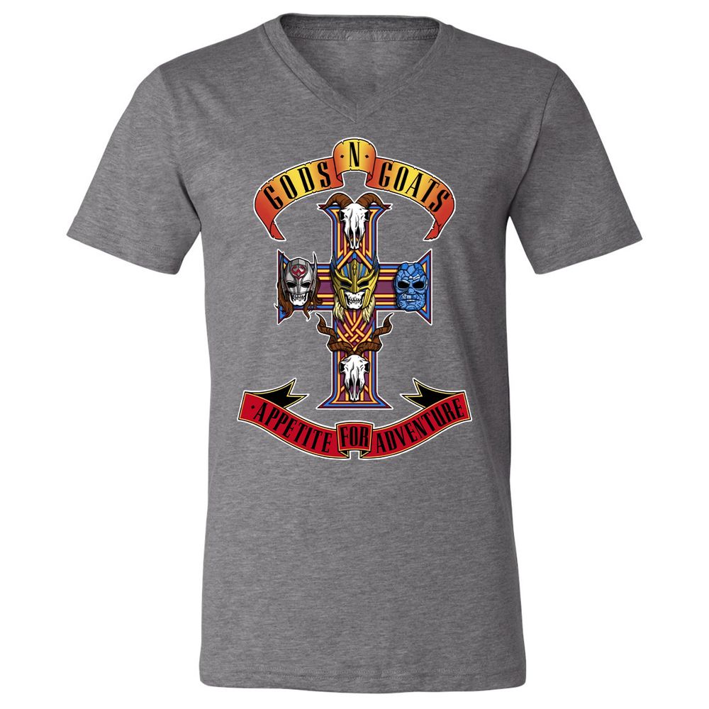 Unisex V-Neck T-Shirt - 87NKQUMR - Deep Heather - 13