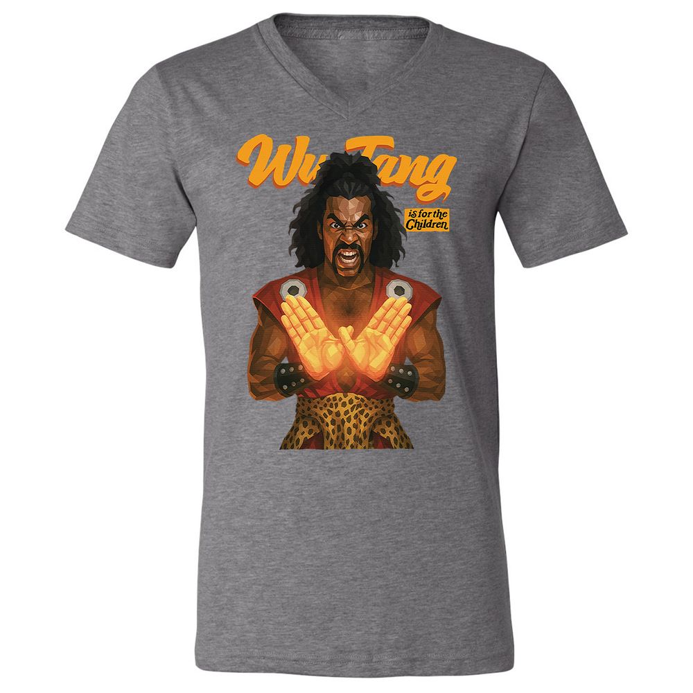Unisex V-Neck T-Shirt - YHUTLEER - Deep Heather - 13