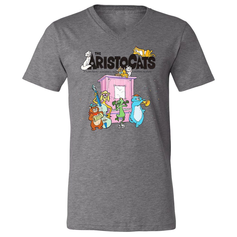 Unisex V-Neck T-Shirt - B2VH5G7D - Deep Heather - 13