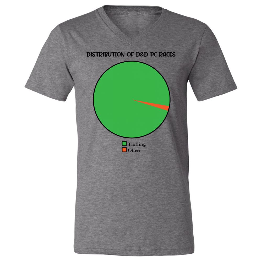 Unisex V-Neck T-Shirt - 4SA4B6E7 - Deep Heather - 13