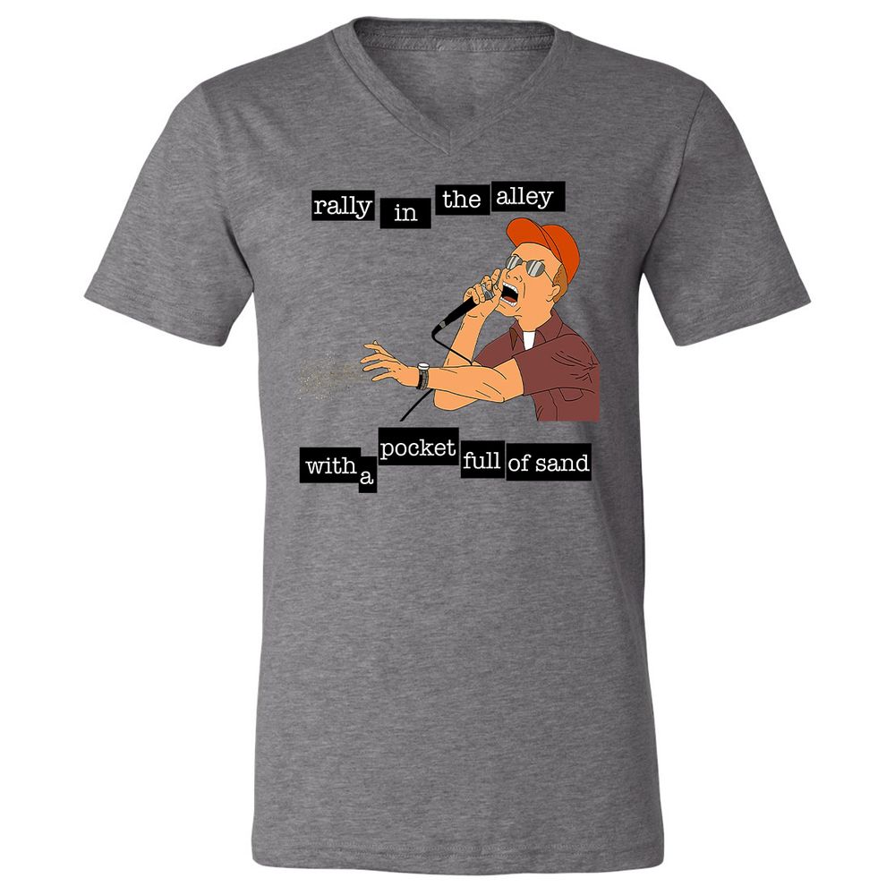 Unisex V-Neck T-Shirt - HADNDM8E - Deep Heather - 13