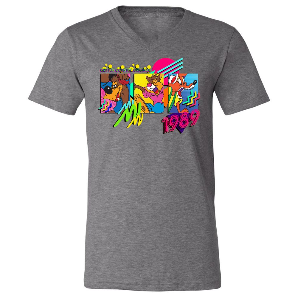 Unisex V-Neck T-Shirt - N6TG3B8S - Deep Heather - 13