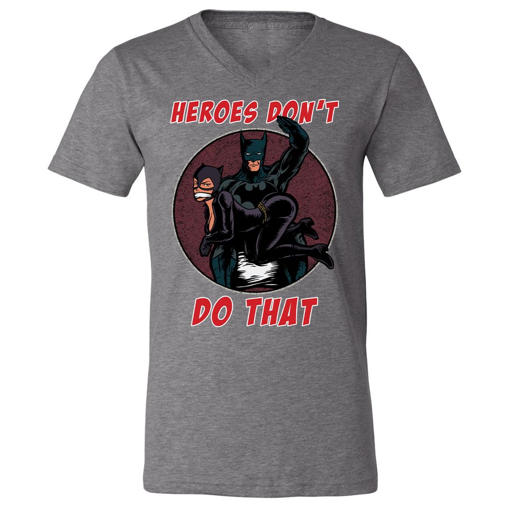 Unisex V-Neck T-Shirt - 69MNRHJ6 - Deep Heather - 13