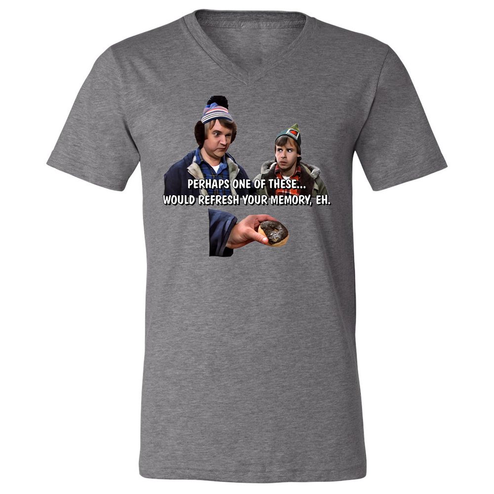 Unisex V-Neck T-Shirt - 2HC23MQ7 - Deep Heather - 13